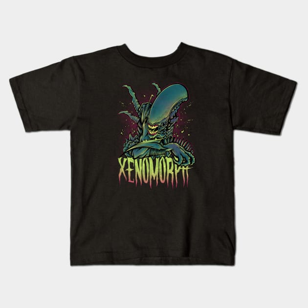 Beware the Xenomorph Kids T-Shirt by Fearcheck